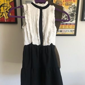 Girls black and white dress